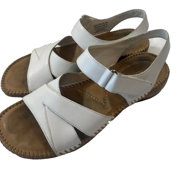 Naturalizer Sandals Strappy Sketch Slingback Comfort Shoe Womens sz 6.5 white - Picture 1 of 9